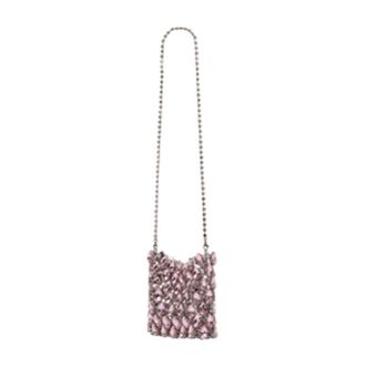 Self Portrait Crystal Crossbody Bag - Pink