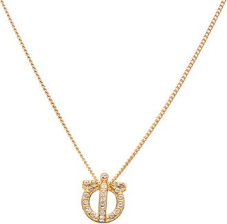 Ferragamo Ferragamo Gancini 3D Crystal Necklace