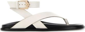 Stuart Weitzman White Solid Sandals