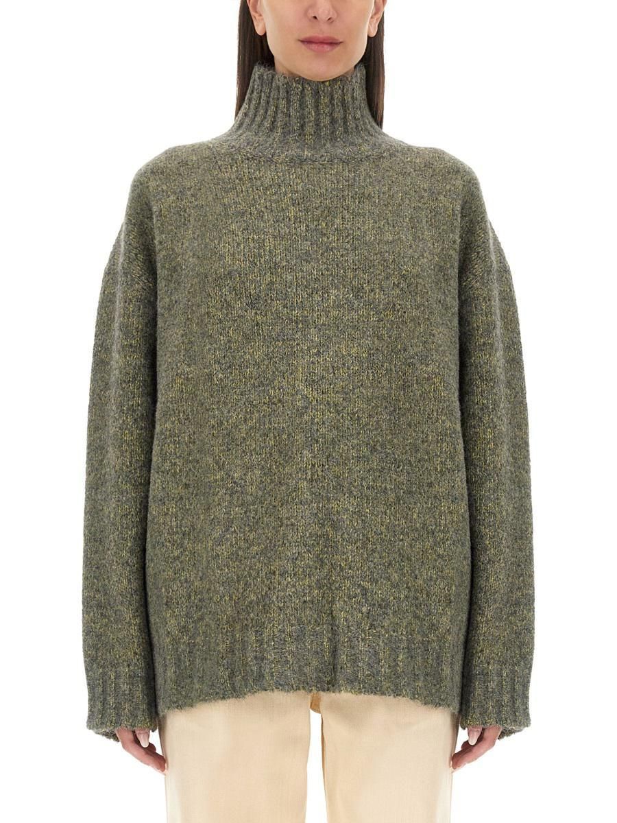 【送料&関税込】Jil Sander Turtleneck Sweater Ribbed-knit wool turtleneck sweater in black - Jil Sander