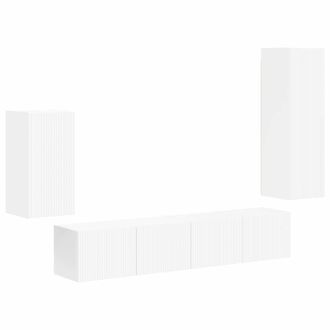 vidaXL Conjunto De Mueble De Tv 4 Pcs Madera De Ingenier&iacute;a Vidaxl