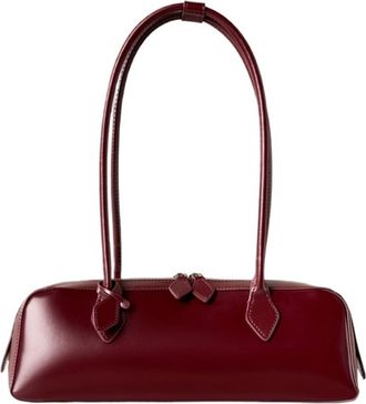 Generic Genuine Leather Bag Woman 2025 Korean Luxury Vintage Long Shoulder Handbags Ladies Underarm(Claret)