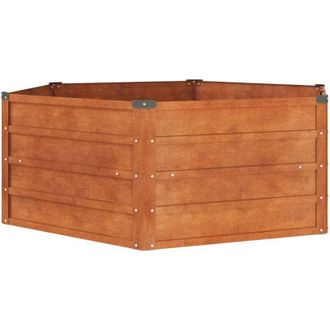 vidaXL Arriate Oxidado De Acero Corten 129x129x45 Cm Vidaxl