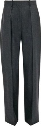 Victoria Beckham Straight Leg Trouser - female - Victoria Beckham - Straight Trousers - Gray - 2XS - Trousers