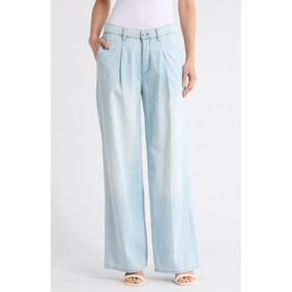 DL1961 Isabel Pleated Mid Rise Wide Leg Jeans in Poolside at Nordstrom Rack, Size 29