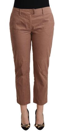 Costume National Cotton Tape Cropped Womens Pants