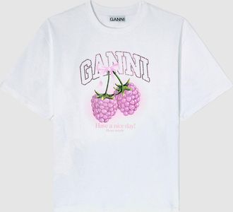Ganni Tee Shirt Heavy Bright White