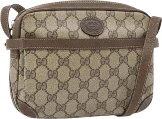Gucci Pre-owned Vintage Shoulder Bag - Dames - Vintage Schoudertas - Beige - ONE Size - Leer - Vintage