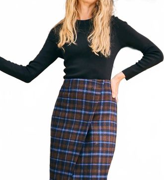 Hunter Bell Callie Ribbed Long Sleeve Sweater In Black