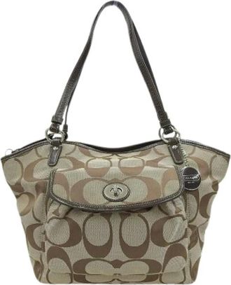Coach Pre-owned Shoulder Bags, female, Beige, Size: ONE SIZE Pre-owned Tote bag