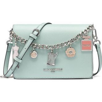 Karl Lagerfeld Lourdes Swag Chain Crossbody in Mint at Nordstrom