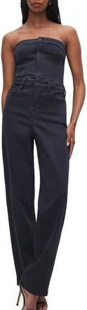 Good American Strapless Tube Jumpsuit in Black269 at Nordstrom Rack, Size X-Small