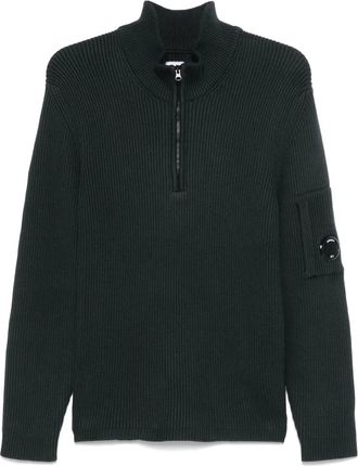 C.P. Company Maglione con dettaglio Lens - Verde