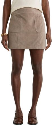 Reiss Vida Suede Patch Pocket Mini Skirt