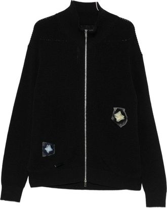 Song for the Mute flower Zip up Funnel Cardigan