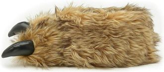 Generic Mens Kids Novelty Dog Slippers Fun Slip On Gift (9/10 UK, Brown Claw)