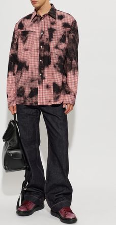 Alexander McQueen Shirt With A Vintage Effect, Mens, Red