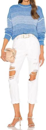 Pistola Denim Presley High Rise Relaxed Roller Jeans In Blizzard