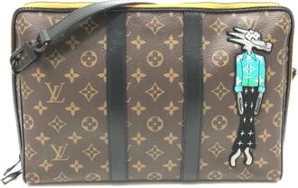Louis Vuitton Tweedehands Canvas Louis Vuitton tassen - Heren - Vintage Schoudertas - Bruin - ONE Size - Vintage