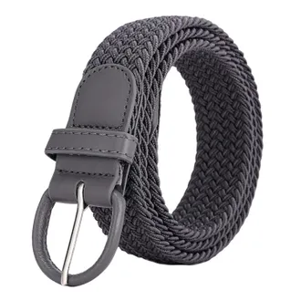 Generic JIER Unisex Braided Elastic Stretch Woven Belt Stretch Belt Elastic for Women and Men Length Elastic Braided Belts Waistband (Gray,One Size)