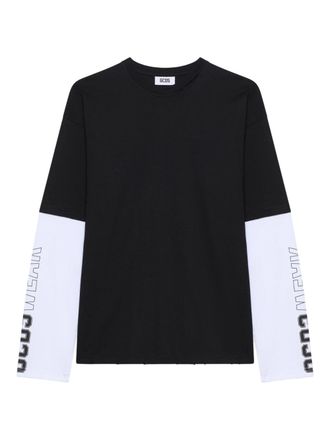 GCDS GCDs GCDs tragen bedruckte Langarm -T -Shirt