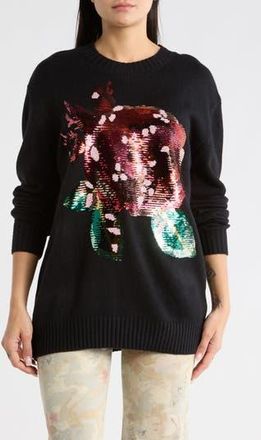 Desigual Sequin Knit Sweater in Black at Nordstrom Rack, Size Medium