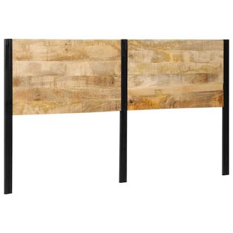 Berkfield Home Headboard 180 cm Solid Wood Mango & Iron in Brown