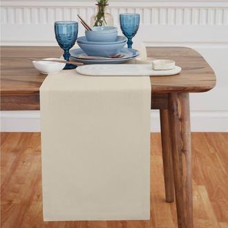Solino Home Cotton Linen Plain Table Runner for Dining Table, Holiday and Everyday Table Decor - Dru at Nordstrom, Size X-Large