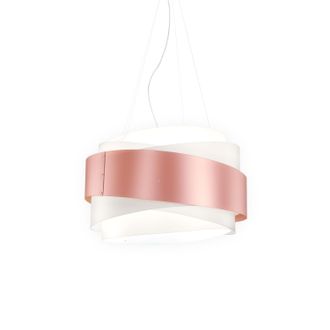 Linea Zero Linea Zero - Sospensione Moderna 1 Luce Bea In Polilux Rosa Metallico D60 Made In Italy