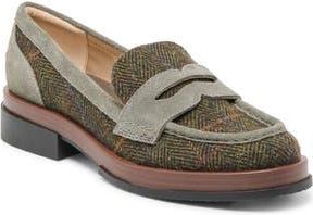 Dolce Vita Abey Penny Loafer in Olive Plaid Tweed at Nordstrom Rack, Size 10.5