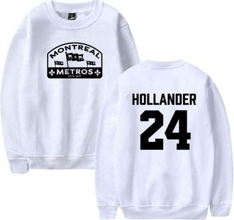 Generic Heated Rivalry Hollander 24 Merch Sweatshirt Unisex Casual Crewneck Long Sleeve Pullover Clothes (M,White)