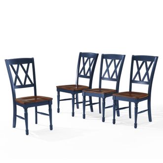 Crosley Furniture Shelby 4-Piece Dining Chair Set Navy - 4 Chairs