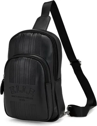 Elle Roamer 2.8L Vegan Leather Chic Crossbody Bag in Black at Nordstrom