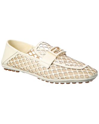 Fendi Fendi Baguette Leather & Mesh Loafer