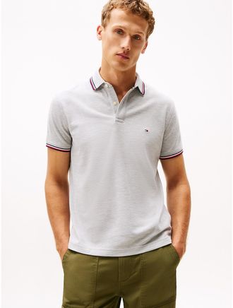 Tommy Hilfiger Mens Regular Fit Tommy Wicking Polo - Grey - XXL