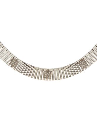 Meshmerise 18K Over Silver 0.12 Ct. Tw. Lab-Grown Diamond Necklace