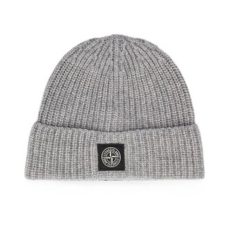 Stone Island Accessoires, Heren, Grijs, ONE Size, Wol, Lichte RWS Geelong Wol Muts