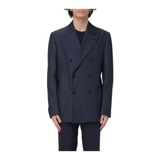 Lardini Jassen, Heren, Blauw, M, Wol, Wollen Jas