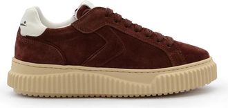 Voile Blanche Bordeaux Su&egrave;de Sneakers Vintage Stijl - Dames - Sneakers - Rood - 40 EU - Su&egrave;de - Schoenen