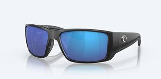 Costa Unisex Blackfin Pro Polarized Sunglasses In Matte Black Blue Mirror