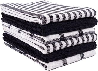 KAF Home Kaf Home Premium Flat & Terry Kitchen Towel Set Of 6