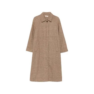 Jcsophie Panna Check-pattern Raglan-sleeve Coat