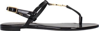 Saint Laurent Cassandra Sandalen Damess Lakzwart