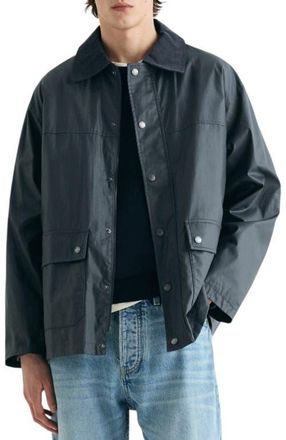 Scalpers Waxed Jacket With Snaps in Darknavy at Nordstrom, Size Xx-Large Eu