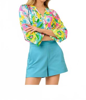 Lilly Pulitzer Sarissa Stretch Short In Turquoise Tide