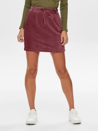 Only Cordrock ONLY ONLPOPTRASH CORDEROY SKIRT PNT, Damen, Gr. XS (34), lila (tawny port), Cord, Obermaterial: 62% Baumwolle, 34% Polyester, 4% Elasthan, un