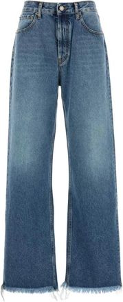 Alessandra Rich Low Waist Baggy Denim Jeans - Dames - Regular Fit Jeans - Blauw - W27 - Denim - Jeans