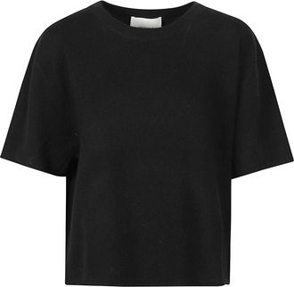 Lisa Yang Black Cila Cropped T-Shirt