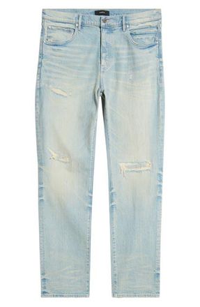 Purple Heavy Destroy Ripped & Repaired Jeans in Super Light Indigo at Nordstrom, Size 38