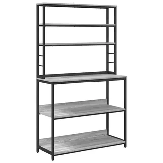 vidaXL Mensola Da Cucina 5 Livelli 100 X 40 X 168 Cm Grigio Sonoma Vidaxl